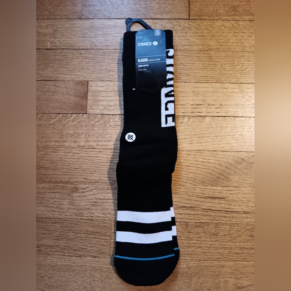 NWT NEW Stance classic black crew socks
